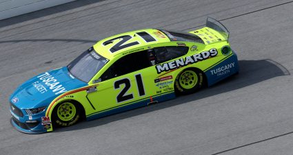 TALLADEGA, ALABAMA - OCTOBER 04: Matt DiBenedetto, driver of the #21 Menards/Tuscany Ford, drives during the NASCAR Cup Series YellaWood 500 at Talladega Superspeedway on October 04, 2020 in Talladega, Alabama. (Photo by Chris Graythen/Getty Images) | Getty Images