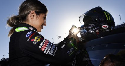 DAYTONA BEACH, FLORIDA - FEBRUARY 08: Hailie Deegan, driver of the #4 Monster Energy Ford, prepares for the ARCA Menards Series Lucas Oil 200 Driven by General Tire at Daytona International Speedway on February 08, 2020 in Daytona Beach, Florida. (Photo by Jared C. Tilton/Getty Images) | Getty Images