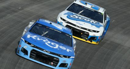 DOVER, DELAWARE - AUGUST 22: Ricky Stenhouse Jr., driver of the #47 Chevrolet, and Ryan Preece, driver of the #37 Scott Brand Chevrolet, race during the NASCAR Cup Series Drydene 311 at Dover International Speedway on August 22, 2020 in Dover, Delaware. (Photo by Hunter Martin/Getty Images) | Getty Images