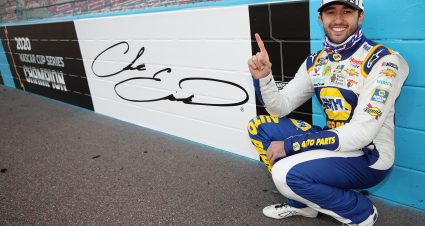 AVONDALE, ARIZONA - NOVEMBER 08: Chase Elliott, driver of the #9 NAPA Auto Parts Chevrolet, celebrats after winning the NASCAR Cup Series Season Finale 500 and the 2020 NASCAR Cup Series Championship at Phoenix Raceway on November 08, 2020 in Avondale, Arizona. (Photo by Chris Graythen/Getty Images) | Getty Images