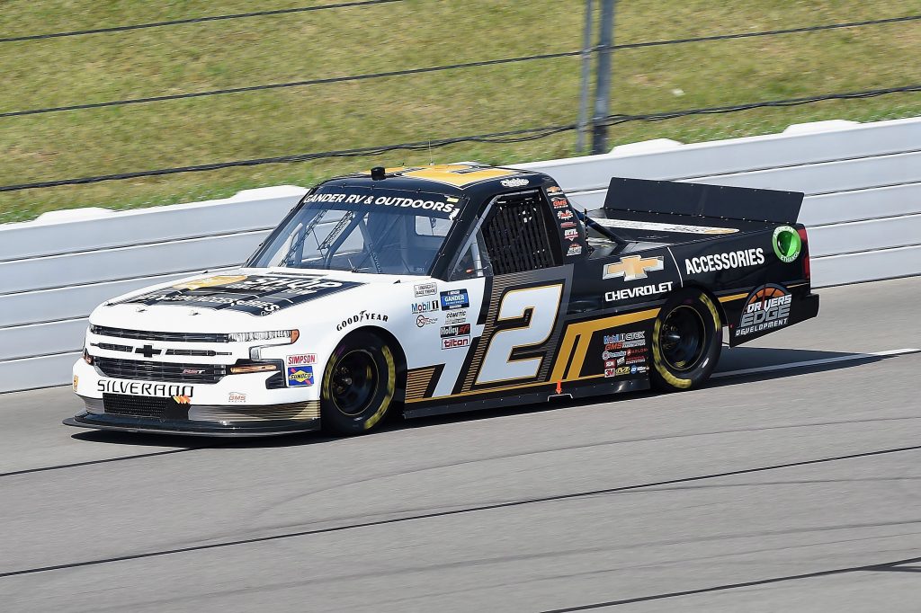 LONG POND, PENNSYLVANIA - JUNE 28: Sheldon Creed, driver of the #2 Chevy Accessories Chevrolet, drives during the NASCAR Gander RV & Outdoors Truck Series Pocono Organics 150 to benefit Farm Aid at Pocono Raceway on June 28, 2020 in Long Pond, Pennsylvania. (Photo by Jared C. Tilton/Getty Images) | Getty Images