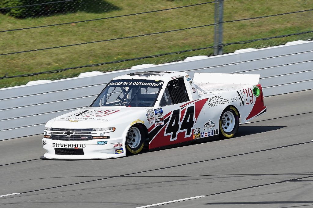 LONG POND, PENNSYLVANIA - JUNE 28: Natalie Decker, driver of the #44 N29 Capital Partners Chevrolet, drives during the NASCAR Gander RV & Outdoors Truck Series Pocono Organics 150 to benefit Farm Aid at Pocono Raceway on June 28, 2020 in Long Pond, Pennsylvania. (Photo by Jared C. Tilton/Getty Images) | Getty Images