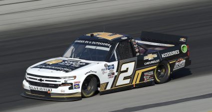 SPARTA, KENTUCKY - JULY 11: Sheldon Creed, driver of the #2 Chevy Accessories Chevrolet, drives during the NASCAR Gander RV & Outdoors Truck Series Buckle Up In Your Truck 225 at Kentucky Speedway on July 11, 2020 in Sparta, Kentucky. (Photo by Jared C. Tilton/Getty Images) | Getty Images