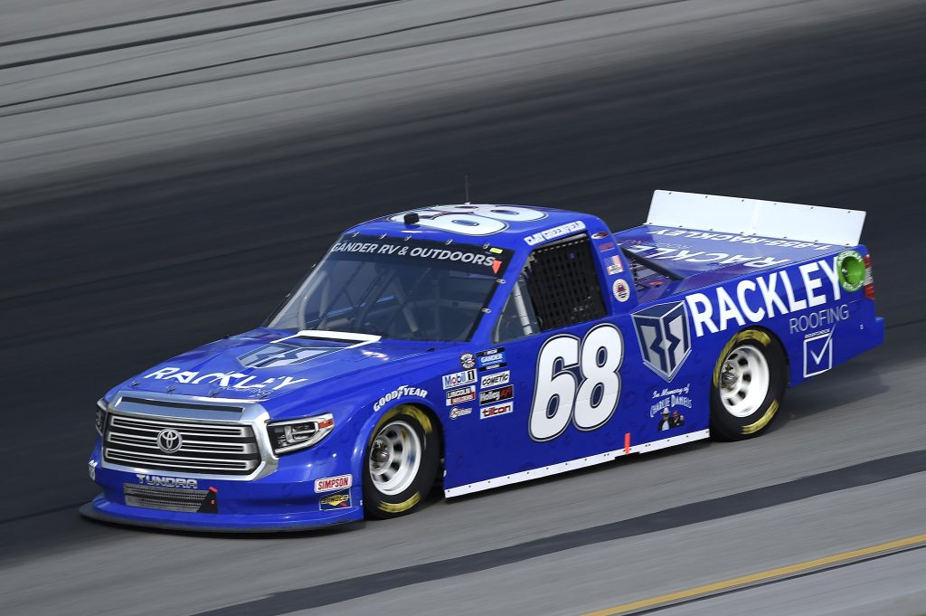 SPARTA, KENTUCKY - JULY 11: Clay Greenfield, driver of the #68 Rackley Roofing Toyota, drives during the NASCAR Gander RV & Outdoors Truck Series Buckle Up In Your Truck 225 at Kentucky Speedway on July 11, 2020 in Sparta, Kentucky. (Photo by Jared C. Tilton/Getty Images) | Getty Images