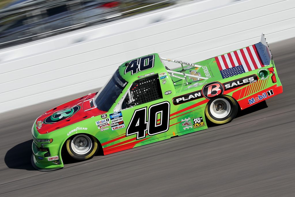 KANSAS CITY, KANSAS - JULY 24: Ross Chastain, driver of the #40 Trophy Tractor Chevrolet, drives during the NASCAR Gander RV & Outdoors Truck Series Kansas 200 at Kansas Speedway on July 24, 2020 in Kansas City, Kansas. (Photo by Jamie Squire/Getty Images) | Getty Images