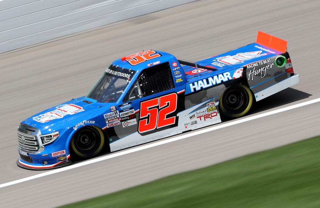 KANSAS CITY, KANSAS - JULY 25: Stewart Friesen, driver of the #52 Halmar Racing To Beat Hunger Toyota, drives during the NASCAR Gander RV & Outdoors Truck Series e.p.t 200 at Kansas Speedway on July 25, 2020 in Kansas City, Kansas. (Photo by Jamie Squire/Getty Images) | Getty Images