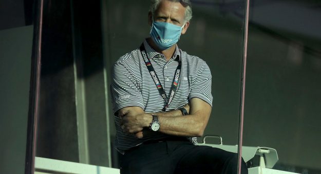 INDIANAPOLIS, INDIANA - JULY 05:  NASCAR president Steve Phelps looks on during the NASCAR Cup Series Big Machine Hand Sanitizer 400 Powered by Big Machine Records at Indianapolis Motor Speedway on July 05, 2020 in Indianapolis, Indiana. (Photo by Chris Graythen/Getty Images) | Getty Images