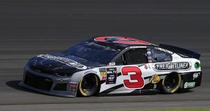 LONG POND, PENNSYLVANIA - JULY 27: Austin Dillon, driver of the #3 Freightliner Chevrolet, qualifies for the Monster Energy NASCAR Cup Series Gander RV 400 at Pocono Raceway on July 27, 2019 in Long Pond, Pennsylvania. (Photo by Chris Trotman/Getty Images) | Getty Images