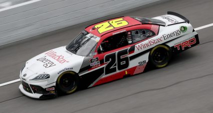 DAYTONA BEACH, FLORIDA - AUGUST 15: Brandon Gdovic, driver of the #26 Windstax Energy Toyota, drives during the NASCAR Xfinity Series UNOH 188 at Daytona International Speedway on August 15, 2020 in Daytona Beach, Florida. (Photo by Chris Graythen/Getty Images) | Getty Images