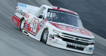 DOVER, DELAWARE - AUGUST 21: Carson Hocevar, driver of the #40 Scott's Chevrolet, drives during the NASCAR Gander RV & Outdoors Truck Series KDI Office Technology 200 at Dover International Speedway on August 21, 2020 in Dover, Delaware. (Photo by Hunter Martin/Getty Images) | Getty Images