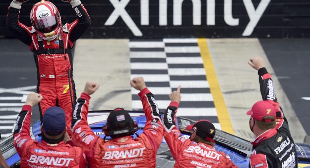 Visit Fired-up Justin Allgaier drives to NASCAR Xfinity victory at Dover page