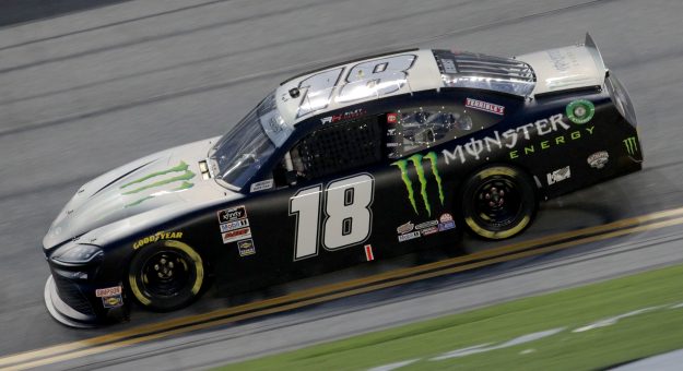 DAYTONA BEACH, FLORIDA - AUGUST 28: Riley Herbst, driver of the #18 Monster Energy Toyota, drives during the NASCAR Xfinity Series Wawa 250 Powered by Coca-Cola at Daytona International Speedway on August 28, 2020 in Daytona Beach, Florida. (Photo by Chris Graythen/Getty Images) | Getty Images