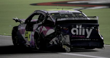 DAYTONA BEACH, FLORIDA - AUGUST 29: Jimmie Johnson drives the #48 Ally Chevrolet down pit road following an on-track incident during the NASCAR Cup Series Coke Zero Sugar 400 at Daytona International Speedway on August 29, 2020 in Daytona Beach, Florida. (Photo by Chris Graythen/Getty Images) | Getty Images