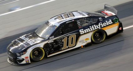 DAYTONA BEACH, FLORIDA - AUGUST 29: Aric Almirola, driver of the #10 Smithfiled Hometown Original Ford, drives during the NASCAR Cup Series Coke Zero Sugar 400 at Daytona International Speedway on August 29, 2020 in Daytona Beach, Florida. (Photo by Chris Graythen/Getty Images) | Getty Images