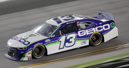 DAYTONA BEACH, FLORIDA - AUGUST 29: Ty Dillon, driver of the #13 GEICO Chevrolet, races during the NASCAR Cup Series Coke Zero Sugar 400 at Daytona International Speedway on August 29, 2020 in Daytona Beach, Florida. (Photo by Chris Graythen/Getty Images) | Getty Images