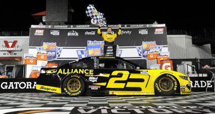 RICHMOND, VIRGINIA - SEPTEMBER 12: Brad Keselowski, driver of the #2 Western Star/Alliance Parts Ford, celebrates in Victory Lane after winning the NASCAR Cup Series Federated Auto Parts 400 at Richmond Raceway on September 12, 2020 in Richmond, Virginia. (Photo by Jared C. Tilton/Getty Images) | Getty Images