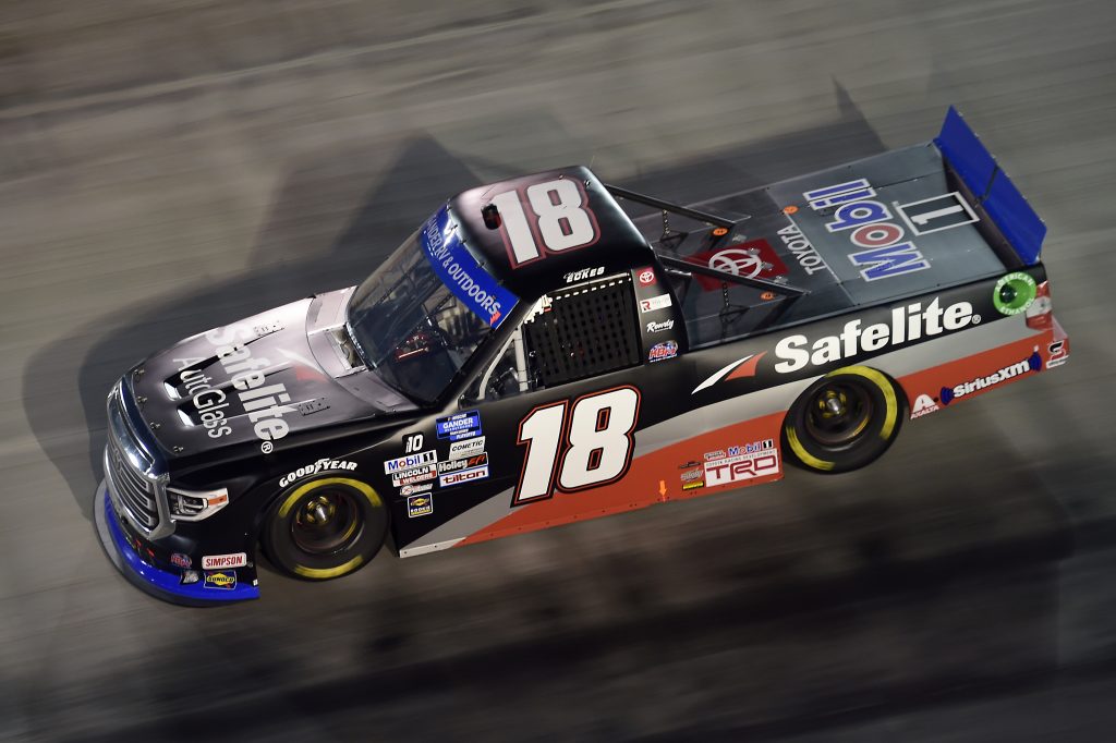 BRISTOL, TENNESSEE - SEPTEMBER 17: Christian Eckes, driver of the #18 Safelite AutoGlass Toyota, drives during the NASCAR Gander RV & Outdoors Truck Series UNOH 200 presented by Ohio Logistics at Bristol Motor Speedway on September 17, 2020 in Bristol, Tennessee. (Photo by Jared C. Tilton/Getty Images) | Getty Images
