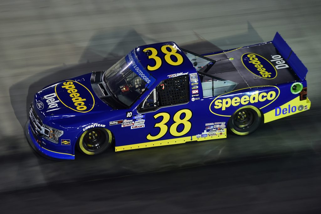 BRISTOL, TENNESSEE - SEPTEMBER 17: Todd Gilliland, driver of the #38 Speedco Ford, drives during the NASCAR Gander RV & Outdoors Truck Series UNOH 200 presented by Ohio Logistics at Bristol Motor Speedway on September 17, 2020 in Bristol, Tennessee. (Photo by Jared C. Tilton/Getty Images) | Getty Images