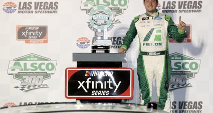 LAS VEGAS, NEVADA - SEPTEMBER 26: Chase Briscoe, driver of the #98 FIELDS Ford, celebrates in Victory Lane after winning the NASCAR Xfinity Series Alsco 300 at Las Vegas Motor Speedway on September 26, 2020 in Las Vegas, Nevada. (Photo by Chris Graythen/Getty Images) | Getty Images