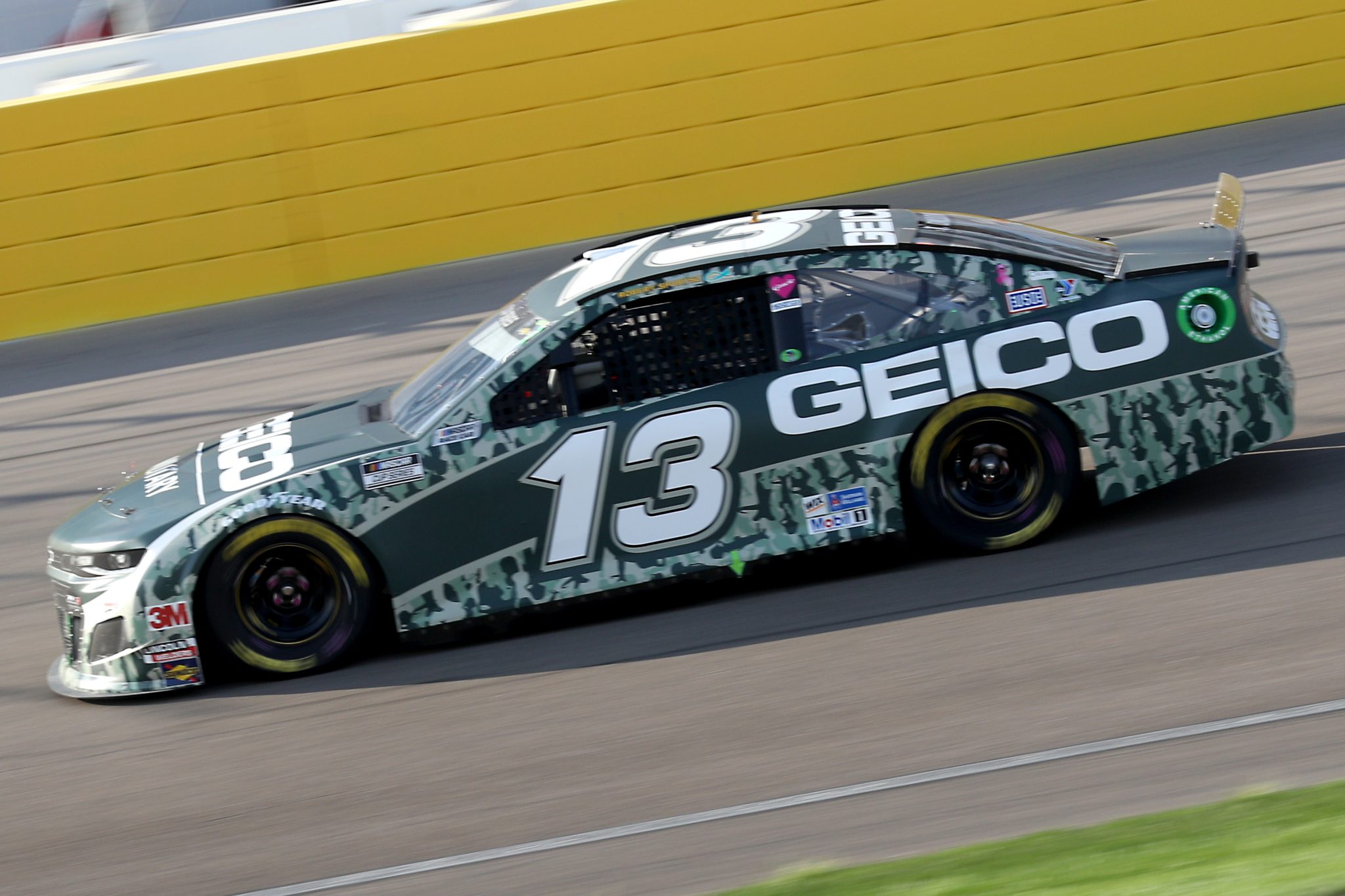 LAS VEGAS, NEVADA - SEPTEMBER 27: Ty Dillon, driver of the #13 GEICO Military Chevrolet, drives during the NASCAR Cup Series South Point 400 at Las Vegas Motor Speedway on September 27, 2020 in Las Vegas, Nevada. (Photo by Chris Graythen/Getty Images) | Getty Images