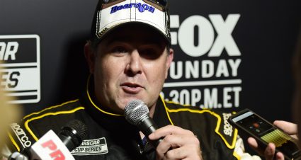 DAYTONA BEACH, FLORIDA - FEBRUARY 12: Brendan Gaughan, driver of the #62 Beard Motorsports/South Point Chevrolet, speaks with the media during the NASCAR Cup Series 62nd Annual Daytona 500 Media Day at Daytona International Speedway on February 12, 2020 in Daytona Beach, Florida. (Photo by Jared C. Tilton/Getty Images) | Getty Images