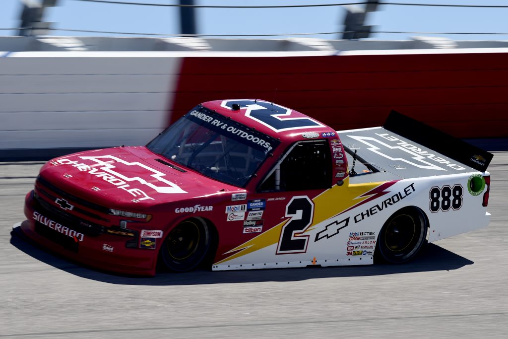 DARLINGTON, SOUTH CAROLINA - SEPTEMBER 06: Sheldon Creed, driver of the #2 Chevy Accessories Chevrolet, drives during the NASCAR Gander Outdoors Truck Series South Carolina Education Lottery 200 at Darlington Raceway on September 06, 2020 in Darlington, South Carolina. (Photo by Jared C. Tilton/Getty Images) | Getty Images
