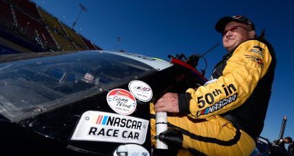 FONTANA, CA - MARCH 16:  Morgan Shepherd, driver of the #89 Visone RV Chevrolet, during qualifying for the NASCAR Xfinity Series Production Alliance Group 300 at Auto Club Speedway on March 16, 2019 in Fontana, California.  (Photo by Robert Laberge/Getty Images) | Getty Images