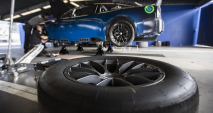 DAYTONA BEACH, FLORIDA - DECEMBER 15: The NASCAR Next Gen car sits in the garage area during the NASCAR Cup Series test at Daytona International Speedway on December 15, 2020 in Daytona Beach, Florida. (Photo by James Gilbert/Getty Images) | Getty Images