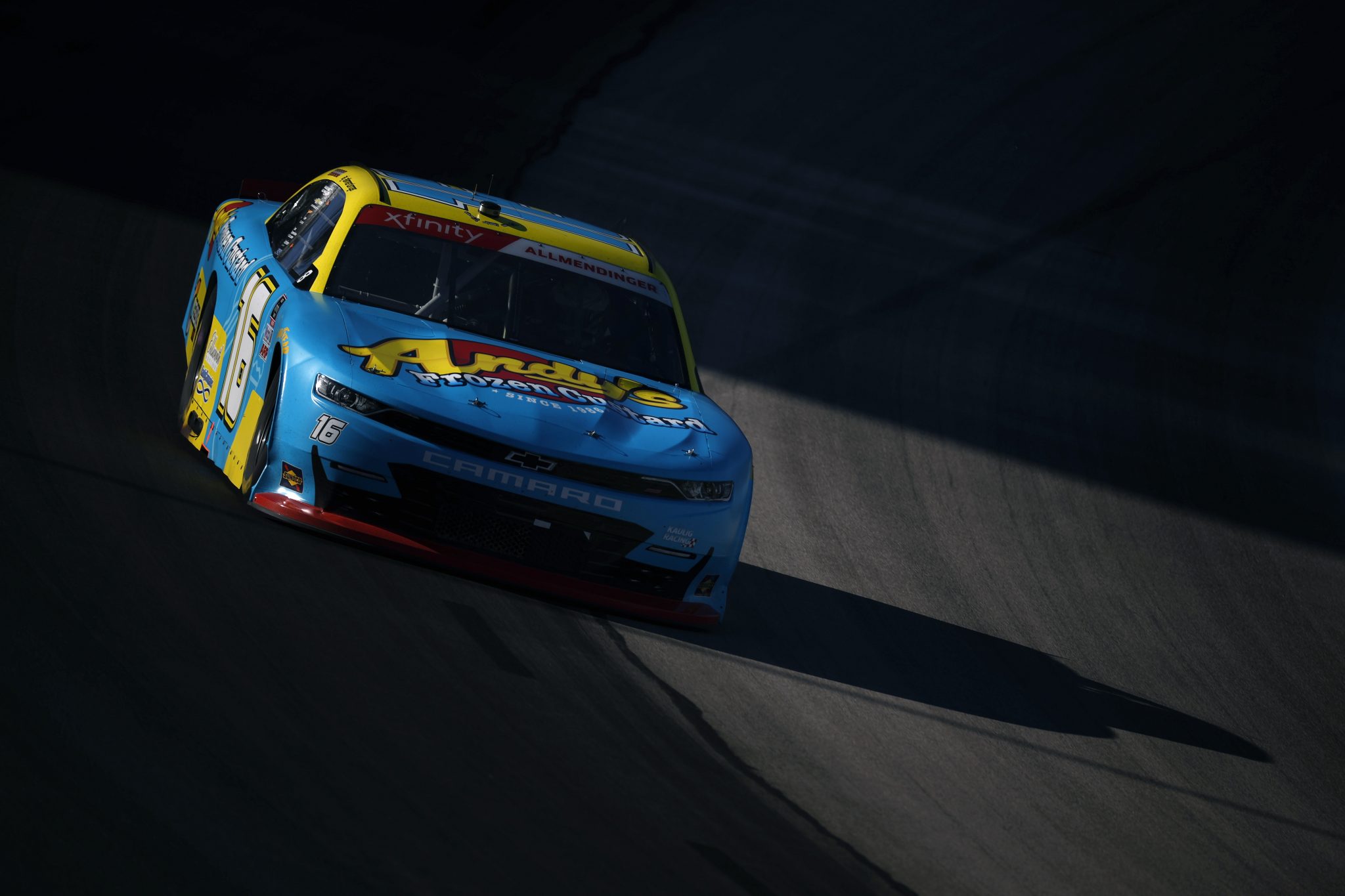 FORT WORTH, TEXAS - OCTOBER 16: AJ Allmendinger, driver of the #16 Andy's Frozen Custard Chevrolet, drives during the NASCAR Xfinity Series Andy's Frozen Custard 335 at Texas Motor Speedway on October 16, 2021 in Fort Worth, Texas. (Photo by Jared C. Tilton/Getty Images) | Getty Images