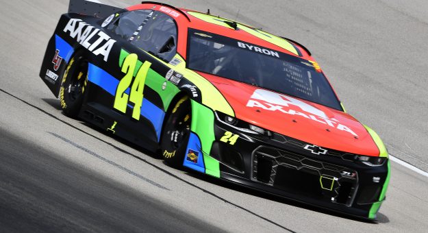 FORT WORTH, TEXAS - OCTOBER 17: William Byron, driver of the #24 Axalta Chevrolet, drives during the NASCAR Cup Series Autotrader EchoPark Automotive 500 at Texas Motor Speedway on October 17, 2021 in Fort Worth, Texas. (Photo by Logan Riely/Getty Images) | Getty Images