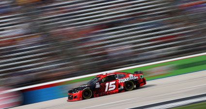 FORT WORTH, TEXAS - OCTOBER 17: Garrett Smithley, driver of the #15 Trophy Tractor Chevrolet, drives during the NASCAR Cup Series Autotrader EchoPark Automotive 500 at Texas Motor Speedway on October 17, 2021 in Fort Worth, Texas. (Photo by Chris Graythen/Getty Images) | Getty Images