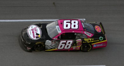 TALLADEGA, ALABAMA - OCTOBER 02: Brandon Brown, driver of the #68 The Original Larry's Hard Lemonade Chevrolet, drives during the NASCAR Xfinity Series Sparks 300 at Talladega Superspeedway on October 02, 2021 in Talladega, Alabama. (Photo by Sean Gardner/Getty Images) | Getty Images