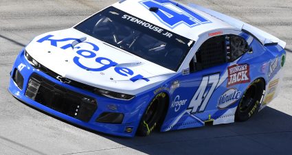 MARTINSVILLE, VIRGINIA - OCTOBER 31: Ricky Stenhouse Jr., driver of the #47 Kroger Chevrolet, drives during the NASCAR Cup Series Xfinity 500 at Martinsville Speedway on October 31, 2021 in Martinsville, Virginia. (Photo by Logan Riely/Getty Images) | Getty Images