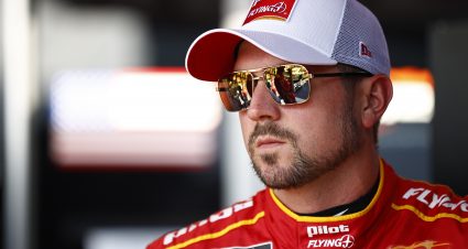LEBANON, TENNESSEE - JUNE 18: Michael Annett, driver of the #1 Pilot Flying J Chevrolet, waits in the garage area during practice for the NASCAR Xfinity Series Tennessee Lottery 250 at Nashville Superspeedway on June 18, 2021 in Lebanon, Tennessee. (Photo by Jared C. Tilton/Getty Images) | Getty Images