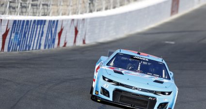 CONCORD, NORTH CAROLINA - NOVEMBER 17: Erik Jones drive of the #43 Richard Petty Racing Chevrolet drives during NASCAR Cup Series Next Gen testing at Charlotte Motor Speedway on November 17, 2021 in Concord, North Carolina. (Photo by Grant Halverson/Getty Images) | Getty Images