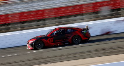 CONCORD, NORTH CAROLINA - NOVEMBER 17:  Kurt Busch driver of the #45 23XI Racing Toyota drives during NASCAR Cup Series Next Gen testing at Charlotte Motor Speedway on November 17, 2021 in Concord, North Carolina. (Photo by Grant Halverson/Getty Images) | Getty Images