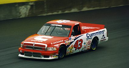 1996:  After already having a great career running Late Model stock cars all over the United States, Rich Bickle, Jr. of Edgerton, WI, came to NASCAR to drive for Petty Enterprises on the NASCAR Truck circuit.  Bickle won two pole positions and scored nine top 10 finishes during the season.  (Photo by ISC Images & Archives via Getty Images)