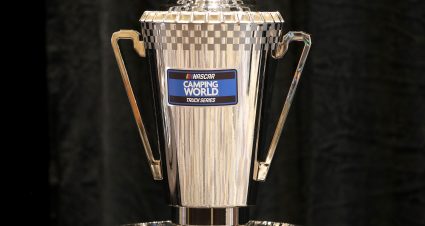 PHOENIX, ARIZONA - NOVEMBER 04: A detail of the 2021 NASCAR Camping World Truck Series trophy during the 2021 NASCAR Championship 4 Media Day at the the Phoenix Convention Center on November 04, 2021 in Phoenix, Arizona. (Photo by Meg Oliphant/Getty Images) | Getty Images