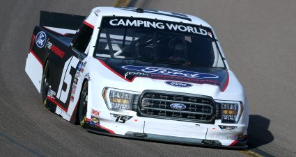 AVONDALE, ARIZONA - NOVEMBER 05: Tanner Gray, driver of the #15 Ford Performance Ford, drives during qualifying for the NASCAR Camping World Truck Series Lucas Oil 150 at Phoenix Raceway on November 05, 2021 in Avondale, Arizona. (Photo by Christian Petersen/Getty Images) | Getty Images
