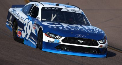 AVONDALE, ARIZONA - NOVEMBER 05: Kyle Sieg, driver of the #39 CMR Construction and Roofing/A-Game Ford, drives during practice for the NASCAR Xfinity Series Championship at Phoenix Raceway on November 05, 2021 in Avondale, Arizona. (Photo by Christian Petersen/Getty Images) | Getty Images