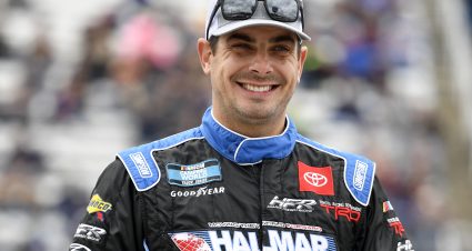 MARTINSVILLE, VIRGINIA - OCTOBER 30: Stewart Friesen, driver of the #52 Halmar International Toyota, walks on stage during pre-race ceremonies prior to the NASCAR Camping World Truck Series United Rentals 200 at Martinsville Speedway on October 30, 2021 in Martinsville, Virginia. (Photo by Logan Riely/Getty Images) | Getty Images