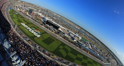 DAYTONA BEACH, FLORIDA - FEBRUARY 17: Cars race during the NASCAR Cup Series 62nd Annual Daytona 500 at Daytona International Speedway on February 17, 2020 in Daytona Beach, Florida. (Photo by Mike Ehrmann/Getty Images) | Getty Images