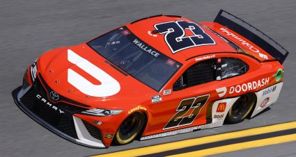 Bubba Wallace’s 2021 #23 DoorDash Toyota paint scheme.