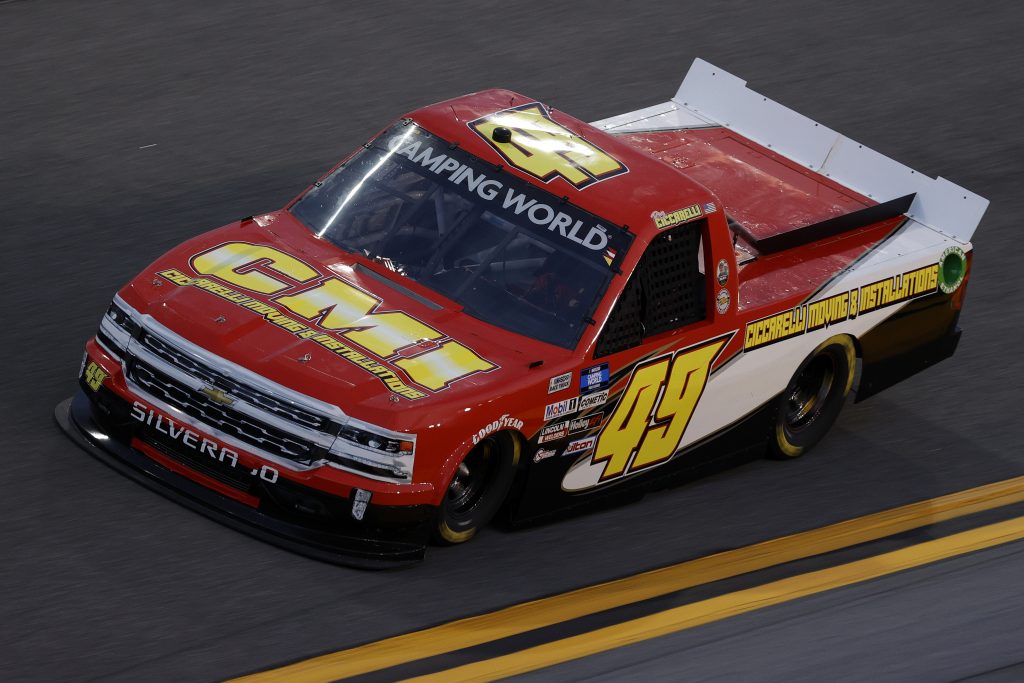 DAYTONA BEACH, FLORIDA - FEBRUARY 11: Ray Ciccarelli, driver of the #49 CMI Motorsports Chevrolet, practices for the NASCAR Camping World Truck Series NextEra Energy 250 at Daytona International Speedway on February 11, 2021 in Daytona Beach, Florida. (Photo by Jared C. Tilton/Getty Images) | Getty Images