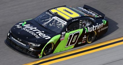 DAYTONA BEACH, FLORIDA - FEBRUARY 12: Jeb Burton, driver of the #10 Nutrien Ag Solutions Chevrolet, practices for the NASCAR Xfinity Series Beef. It's What's For Dinner. 300 at Daytona International Speedway on February 12, 2021 in Daytona Beach, Florida. (Photo by James Gilbert/Getty Images) | Getty Images