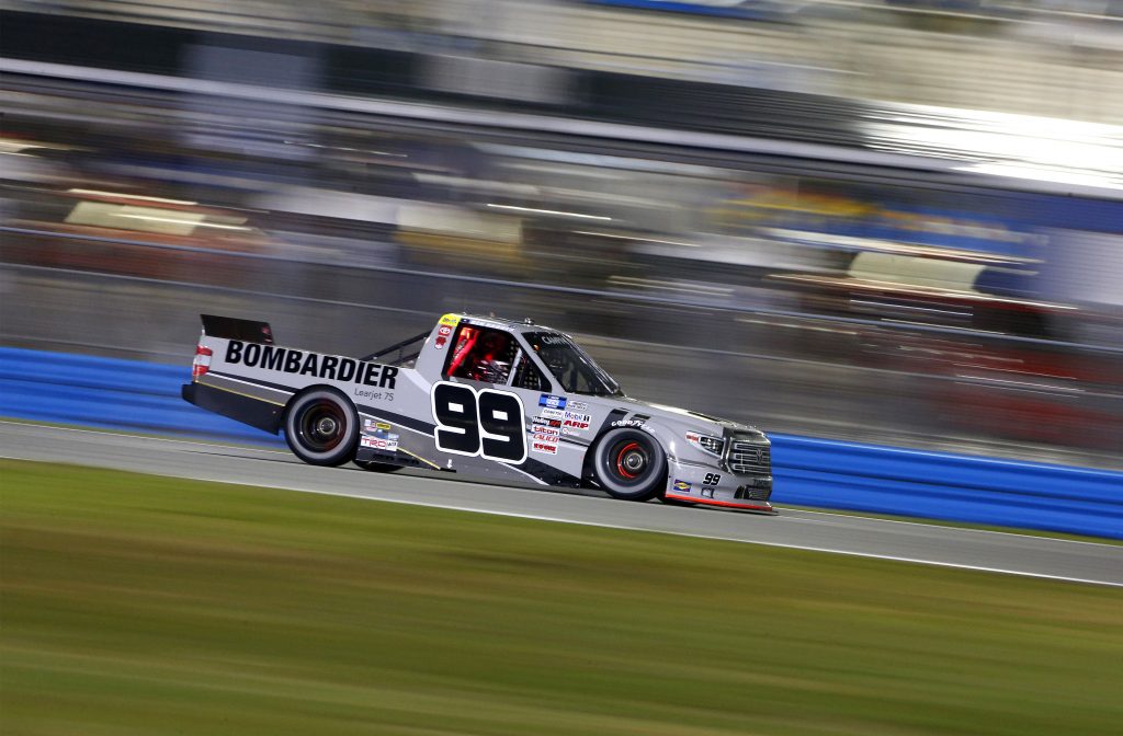 DAYTONA BEACH, FLORIDA - FEBRUARY 19: Ben Rhodes, driver of the #99 Bombardier LearJet 75 Toyota, drives during the NASCAR Camping World Truck Series BrakeBest Brake Pads 159 At Daytona Presented by O'Reilly at Daytona International Speedway on February 19, 2021 in Daytona Beach, Florida. (Photo by Brian Lawdermilk/Getty Images) | Getty Images