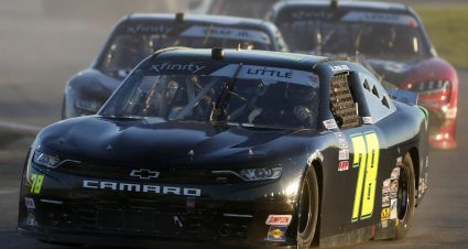 DAYTONA BEACH, FLORIDA - FEBRUARY 20: Jesse Little, driver of the #78 Chevrolet, leads the field during the NASCAR Xfinity Super Start Batteries 188 At Daytona Presented by O'Reilly at Daytona International Speedway on February 20, 2021 in Daytona Beach, Florida. (Photo by Brian Lawdermilk/Getty Images) | Getty Images