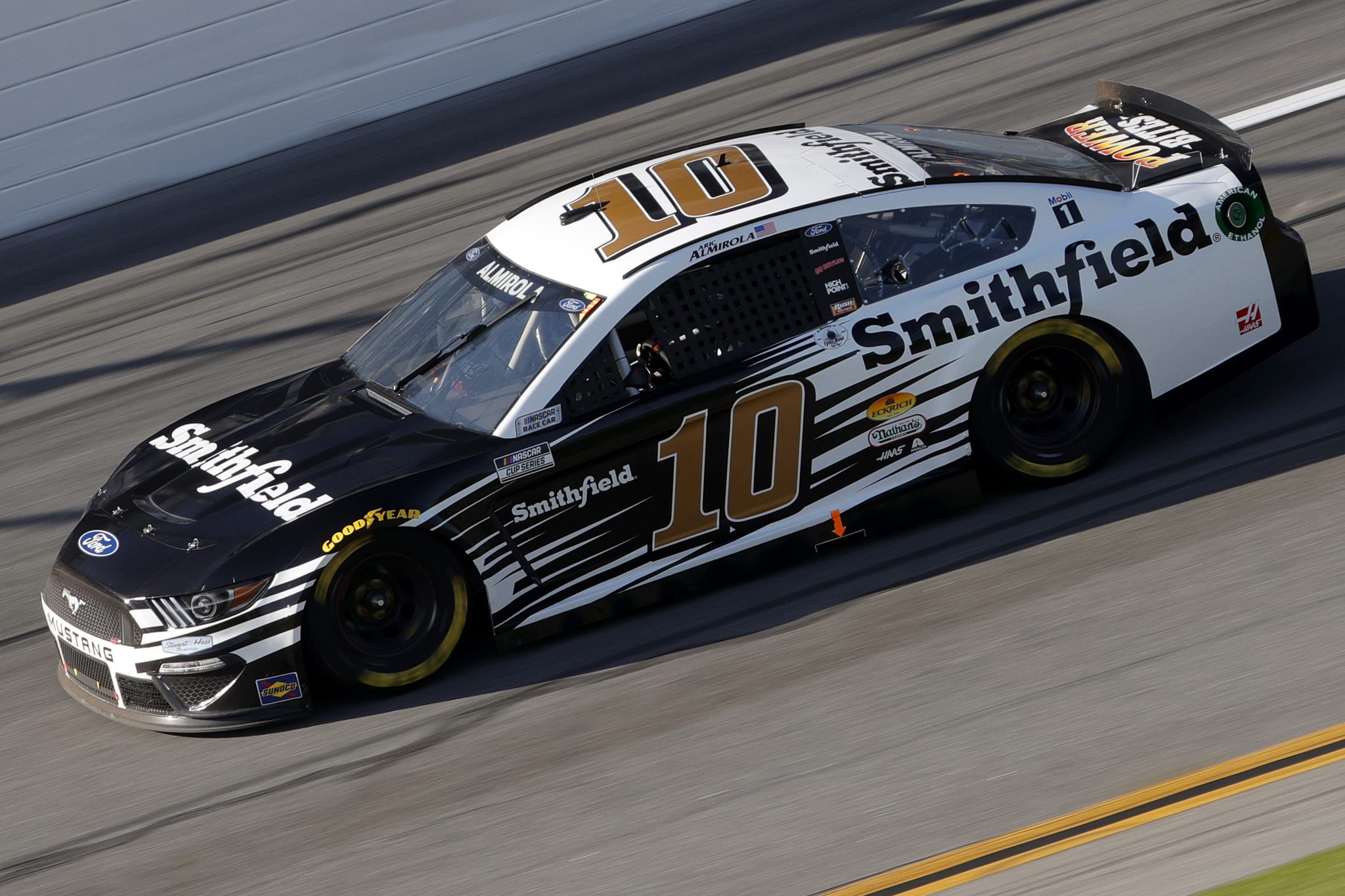 DAYTONA BEACH, FLORIDA - FEBRUARY 21: Aric Almirola, driver of the #10 Ford, drives during the NASCAR Cup Series O'Reilly Auto Parts 253 at Daytona International Speedway on February 21, 2021 in Daytona Beach, Florida. (Photo by Chris Graythen/Getty Images) | Getty Images