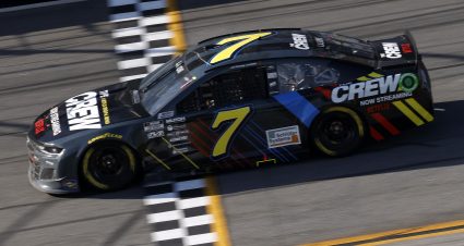 DAYTONA BEACH, FLORIDA - FEBRUARY 21: Corey LaJoie, driver of the #7 Netflix Chevrolet, drives during the NASCAR Cup Series O'Reilly Auto Parts 253 at Daytona International Speedway on February 21, 2021 in Daytona Beach, Florida. (Photo by Chris Graythen/Getty Images) | Getty Images