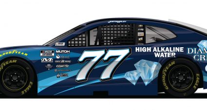 Justin Haley’s 2021 #77 Diamond Creek Water Chevrolet paint scheme.